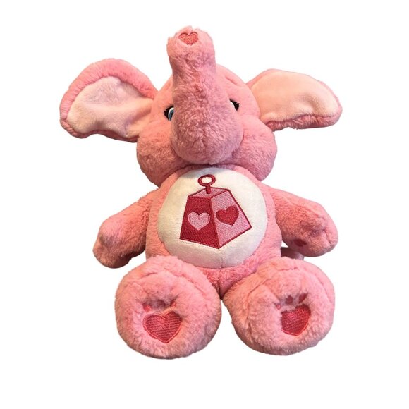 Care Bears Cousin Lotsa Heart Pink Elephant Plush 14" Stuffed Animal 2016 - Picture 3 of 4